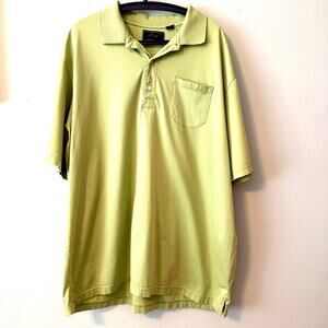 Greg Norman Mens XXL Green Polo Collared Short Sleeve Golf Leisure Vacation